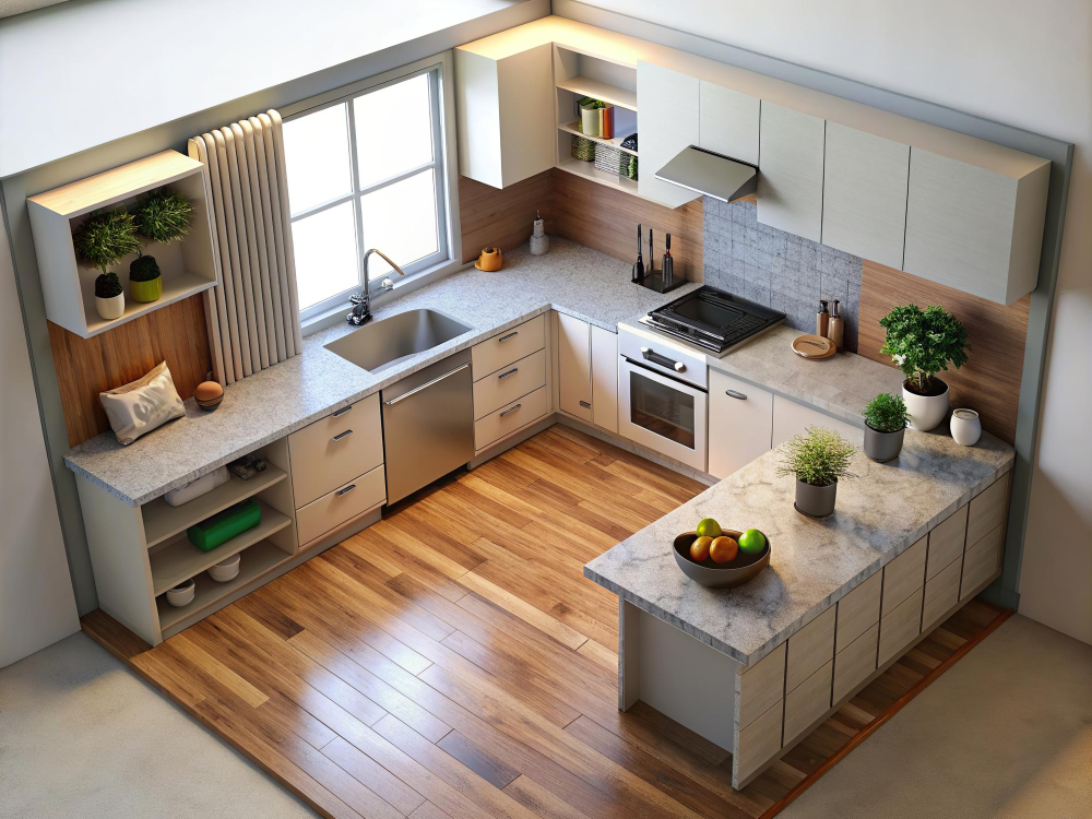 U-shaped Kitchen Design